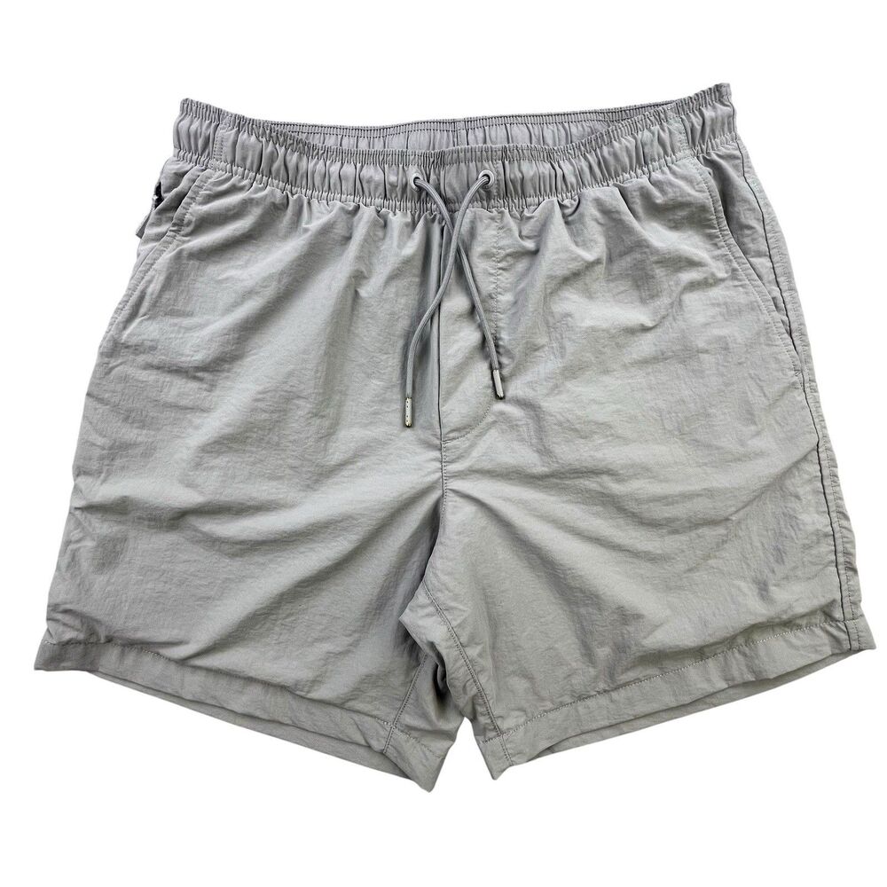 American Eagle Athletic Shorts Men’s Medium Gray Mesh Lined Pockets Drawstring